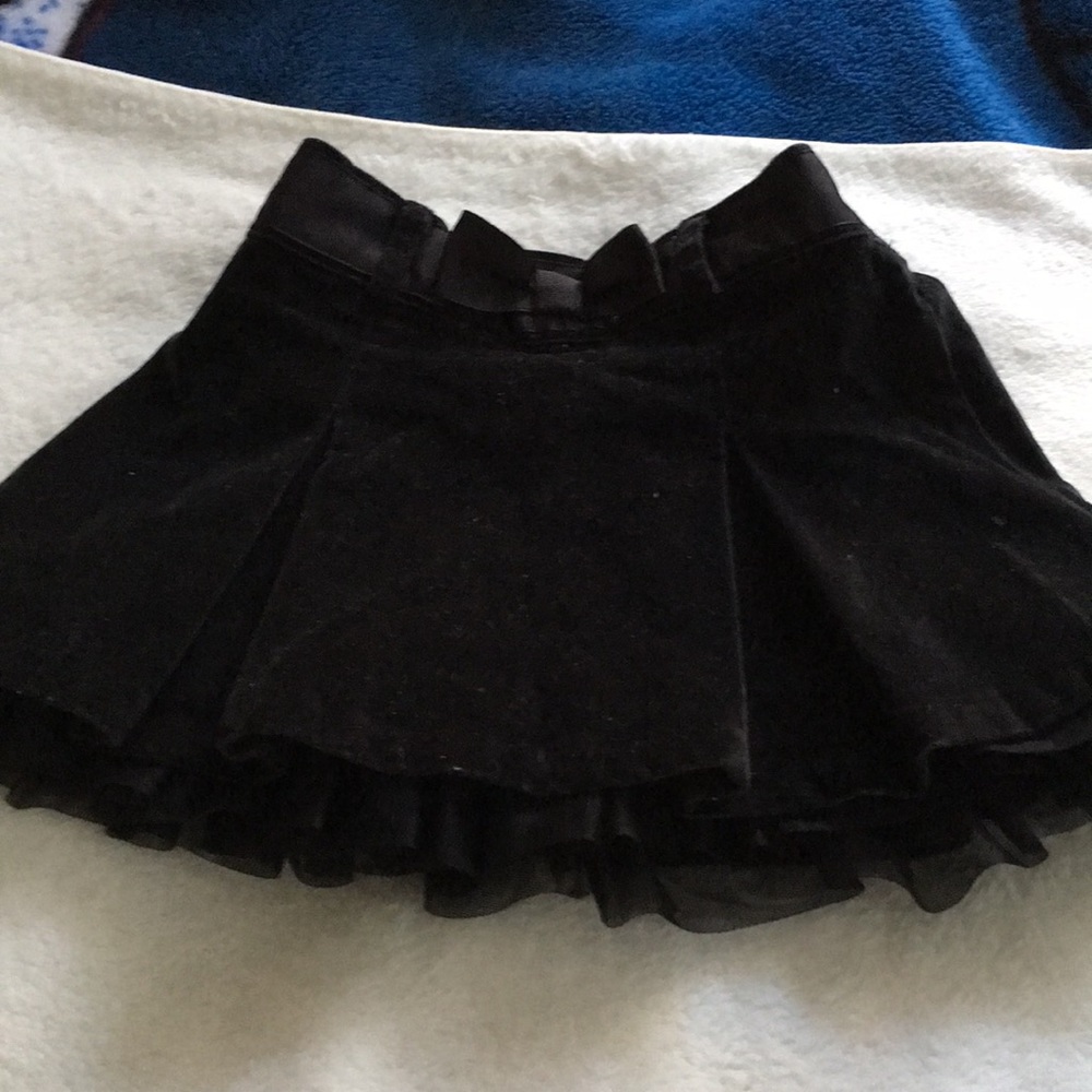 Black velvet skirt